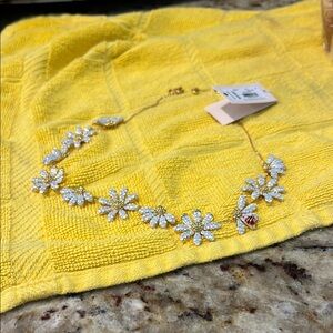 kate spade White Daisy Necklace with Gold Chain